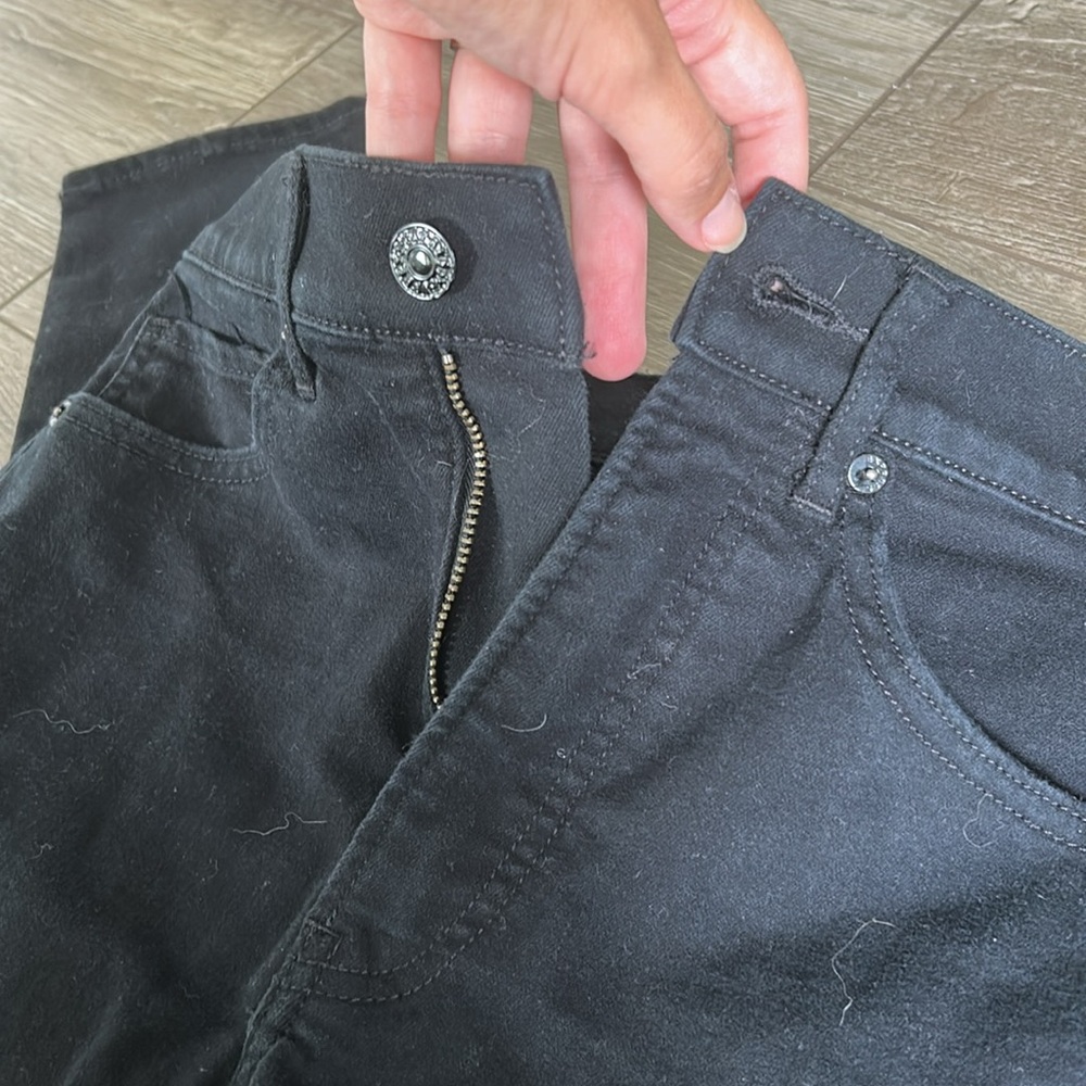 Express Jet Black Skinny High Rise Jeans - Picture 2 of 4